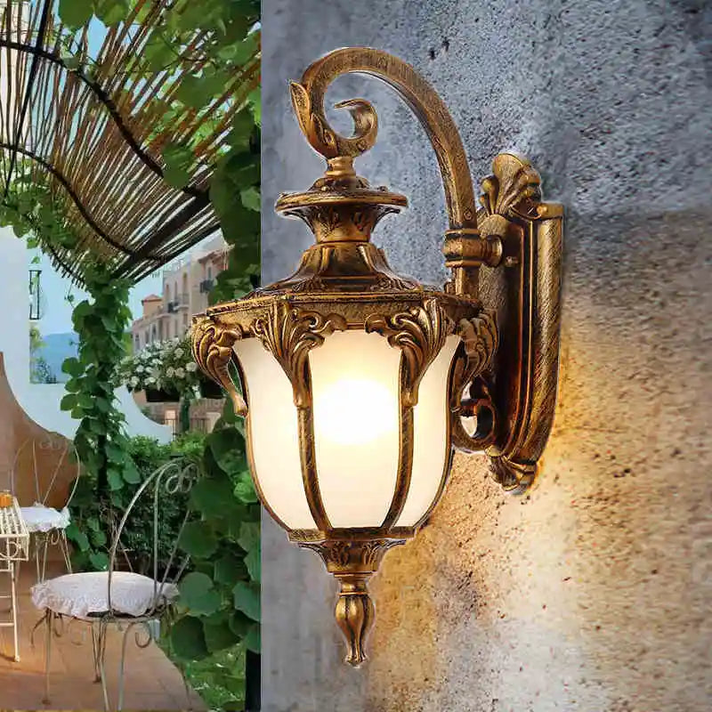 Applique da Esterno Vintage Europea in Alluminio - Impermeabile LED E27