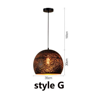 Lampada a Sospensione Vintage Industriale in Ferro Forato - Stile Loft Nordico E27