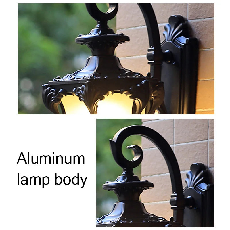 Applique da Esterno Vintage Europea in Alluminio - Impermeabile LED E27