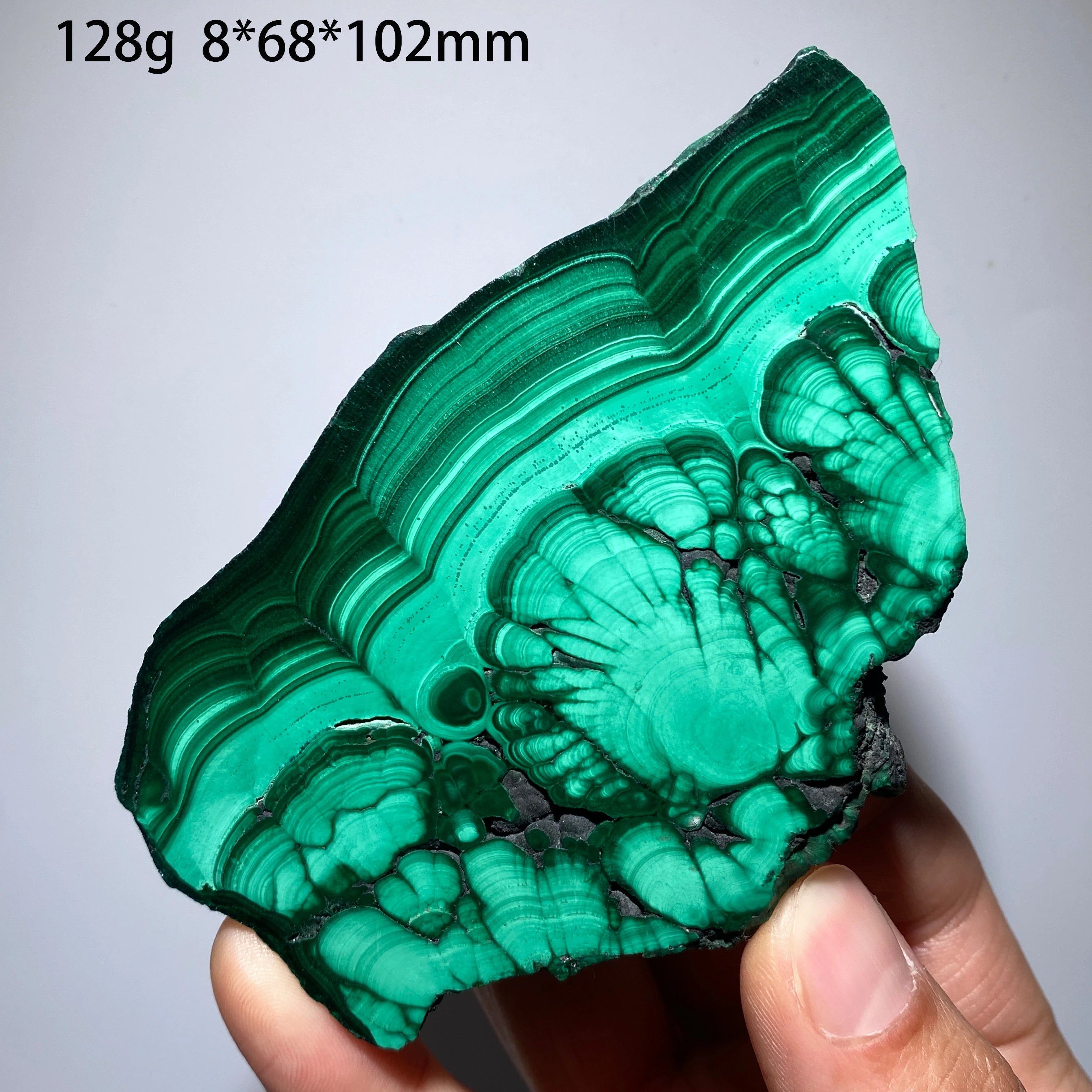Malachite Naturale - Fetta Lucidata Cristallo Minerale per Decorazione