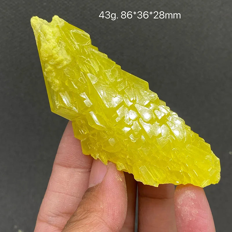 Zolfo Naturale Giallo 100% - Cristallo Minerale Specimen del Myanmar