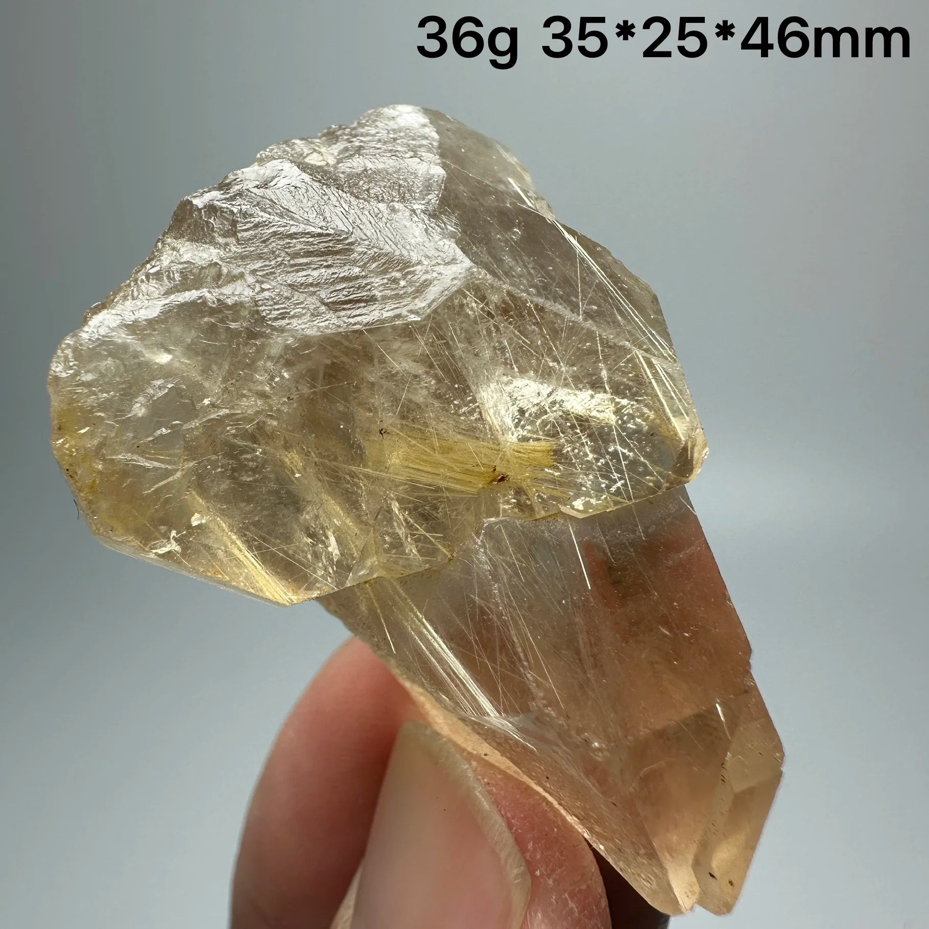 Quarzo Rutilato Dorato del Brasile con Ematite Speculare - Specimen Minerale