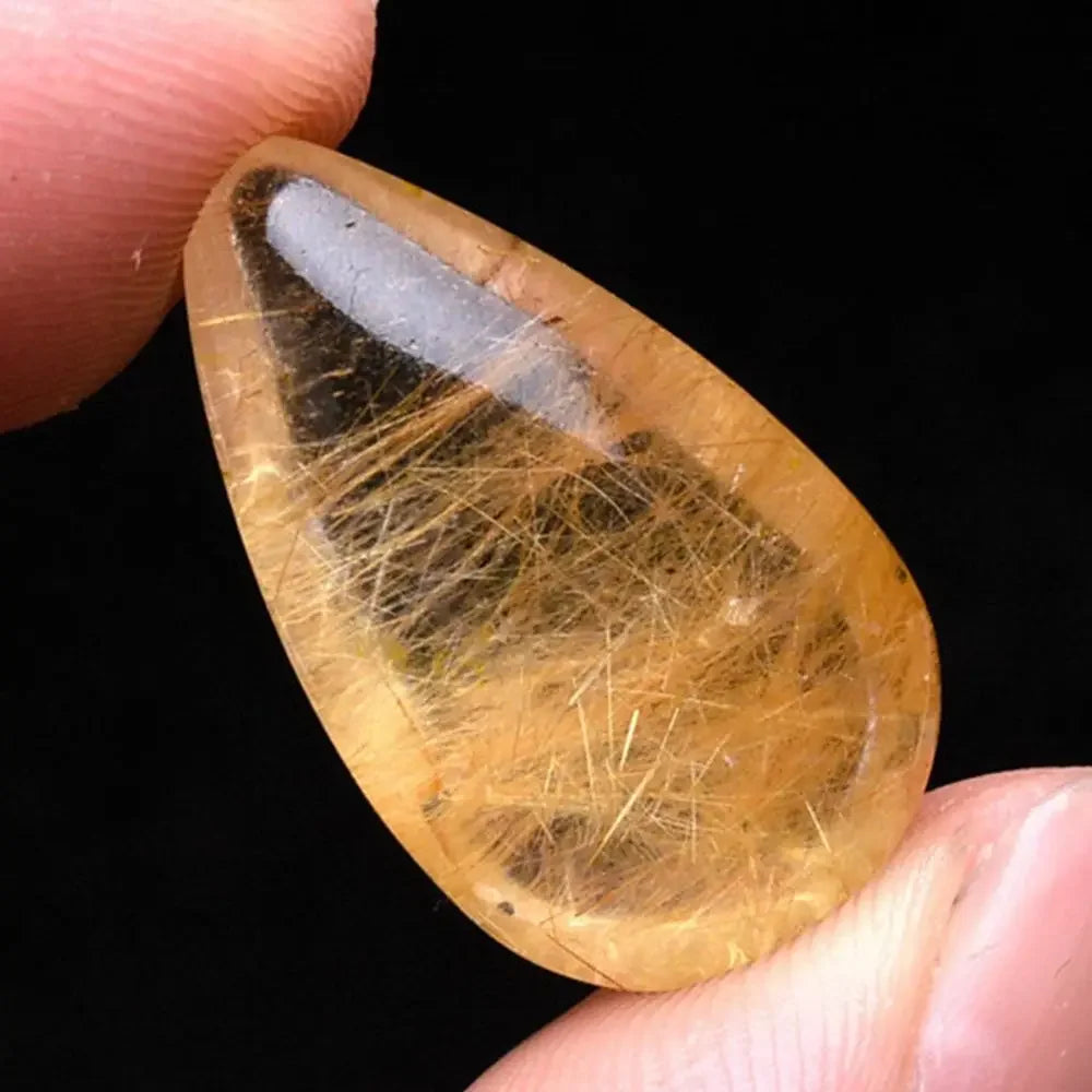 Citrino con Quarzo Rutilato Naturale - Cristallo Capello Giallo 20-30mm