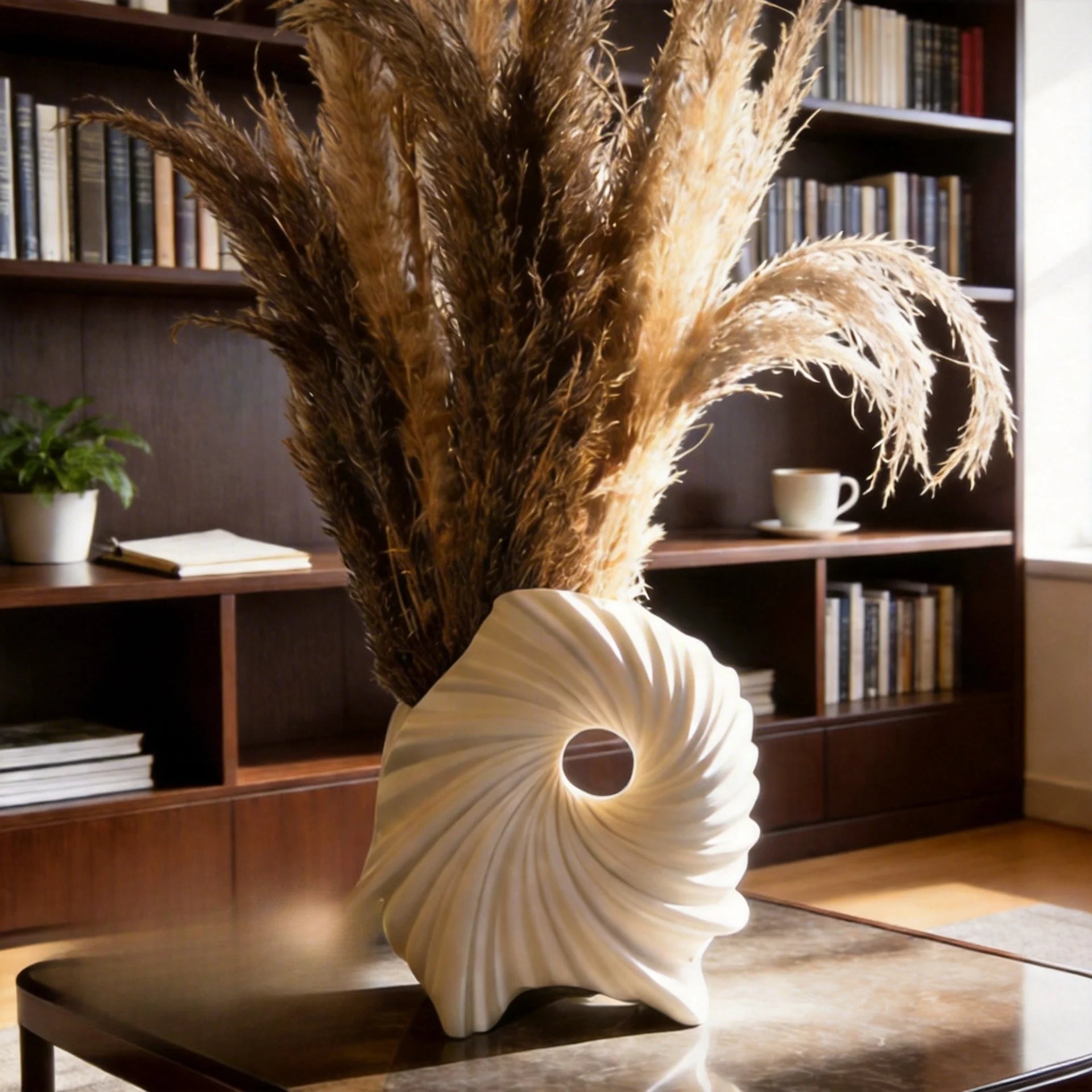 Vaso in Ceramica Opaca a Spirale — Design Scultoreo