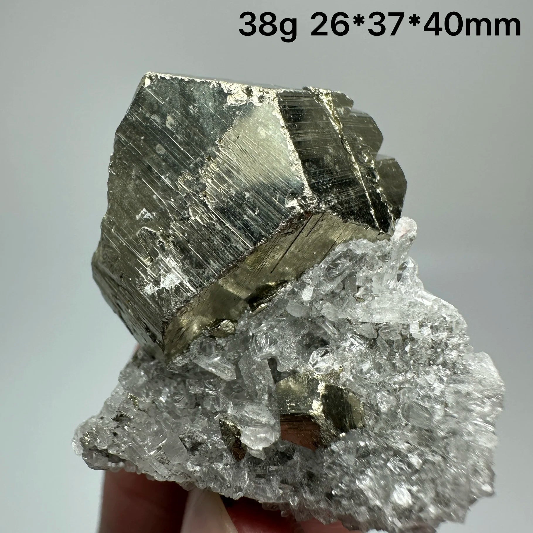 Pirite Dodecaedrica del Myanmar in Simbiosi con Quarzo - Specimen Minerale