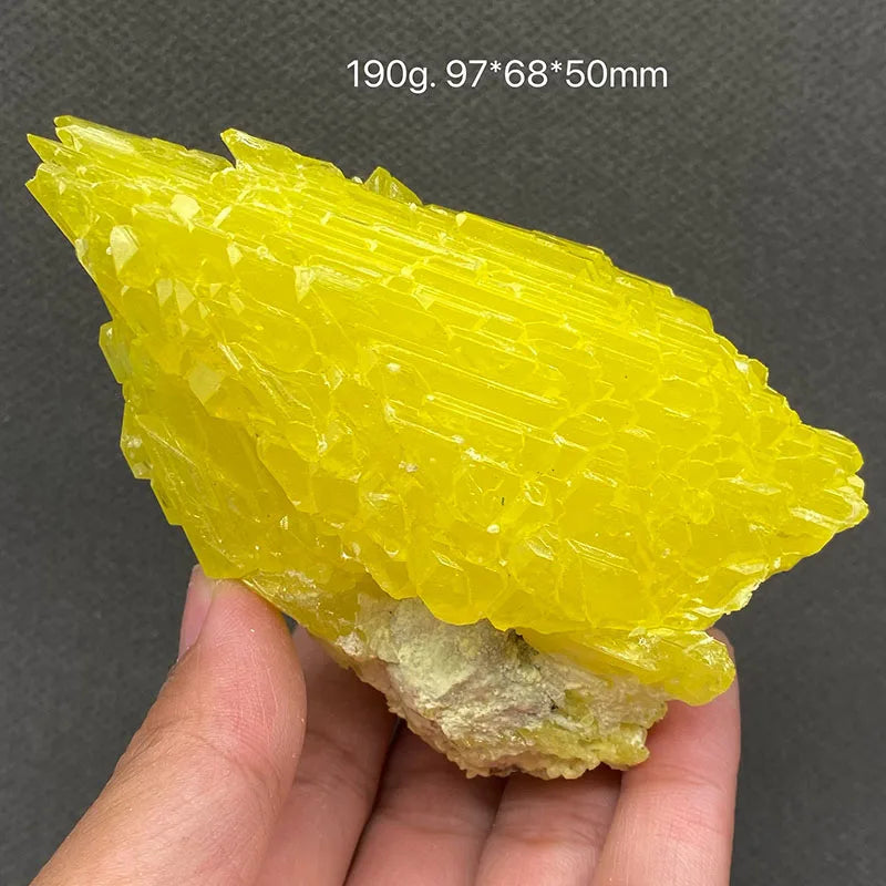 Zolfo Naturale Giallo 100% - Cristallo Minerale Specimen del Myanmar