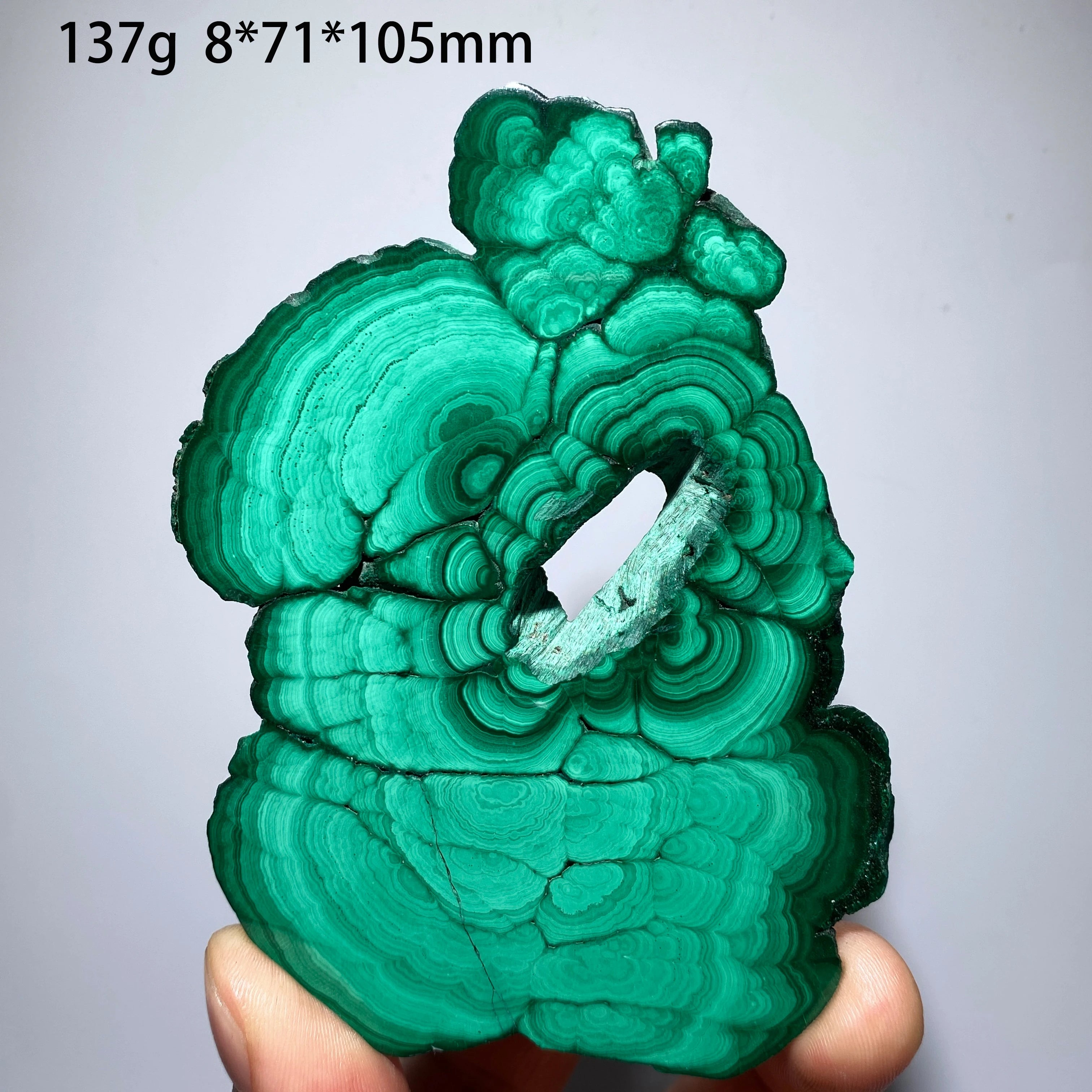 Malachite Naturale - Fetta Lucidata Cristallo Minerale per Decorazione