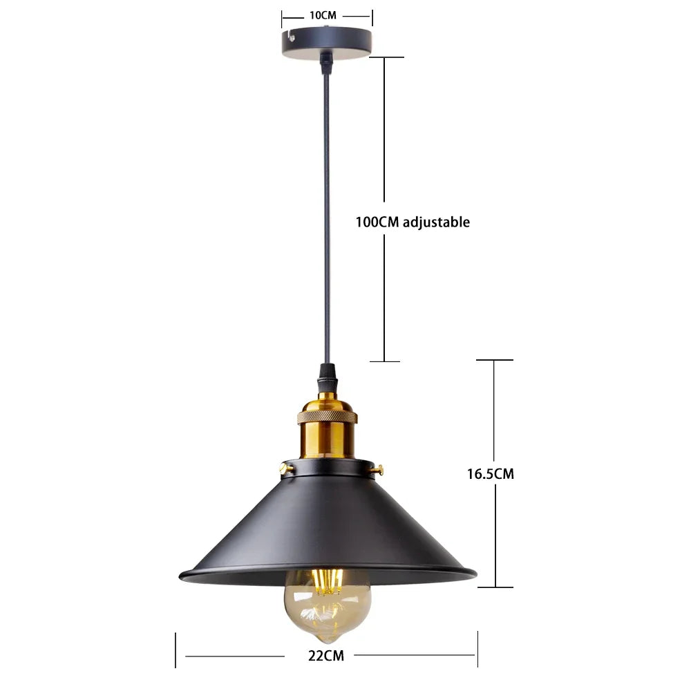 Lampada a Sospensione Vintage Loft in Metallo - Stile Retrò E27