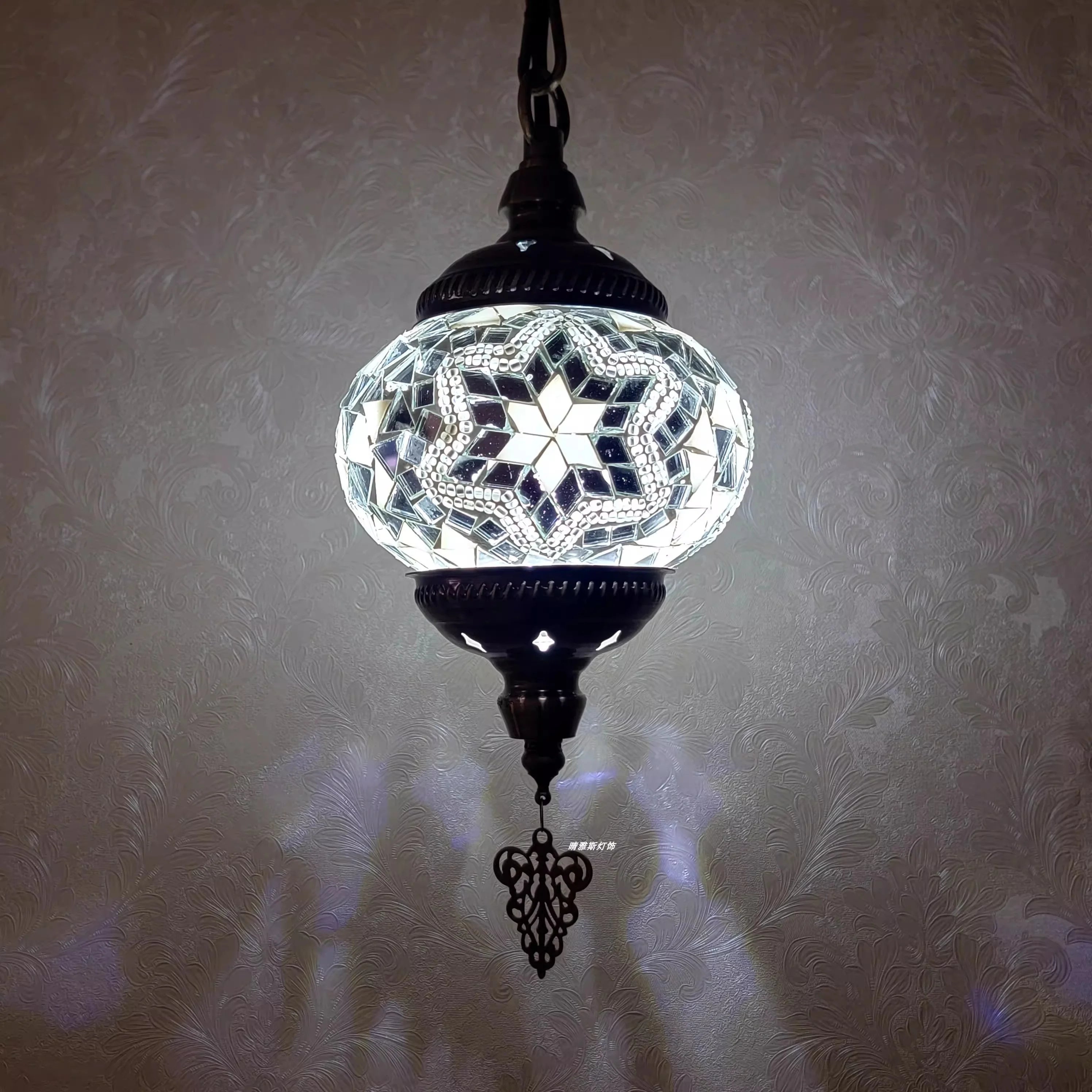 Lampada a Sospensione Mosaico Art Déco Fatta a Mano - Stile Turco Romantico E27