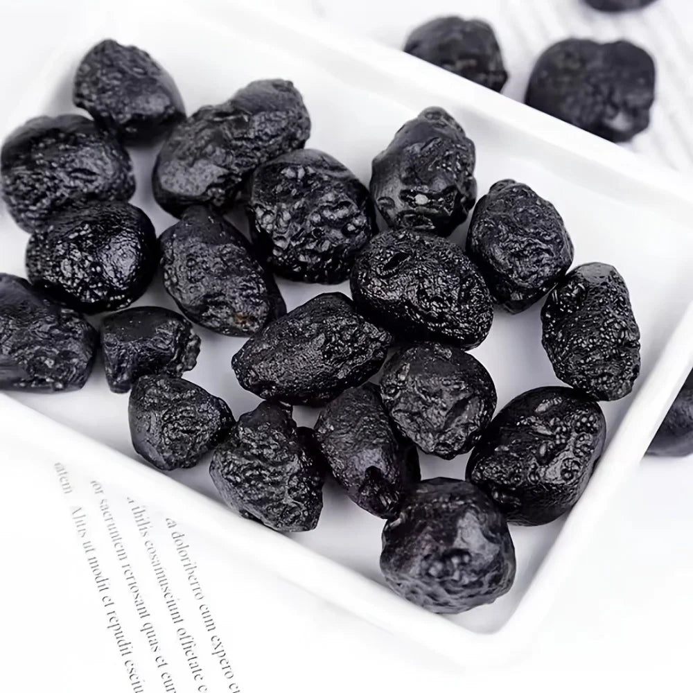 Tektite Nera Naturale - Meteorite Pietra Grezza Specimen per Gioielli DIY
