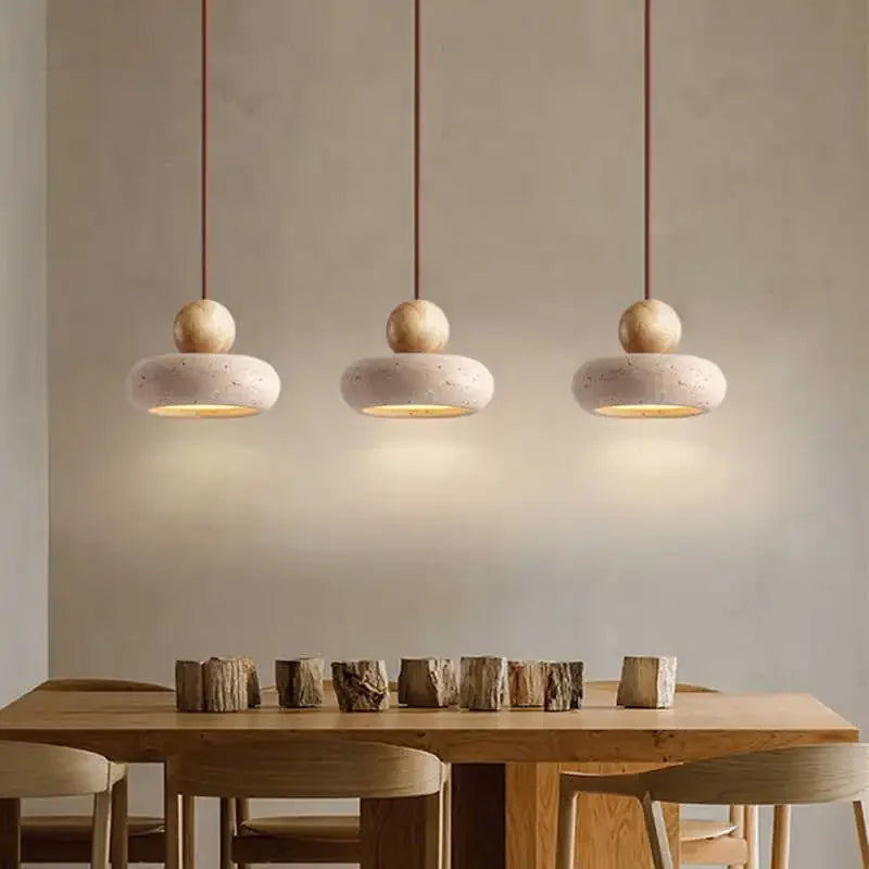 Lampada a Sospensione Vintage con Pietra di Agata Gialla Naturale