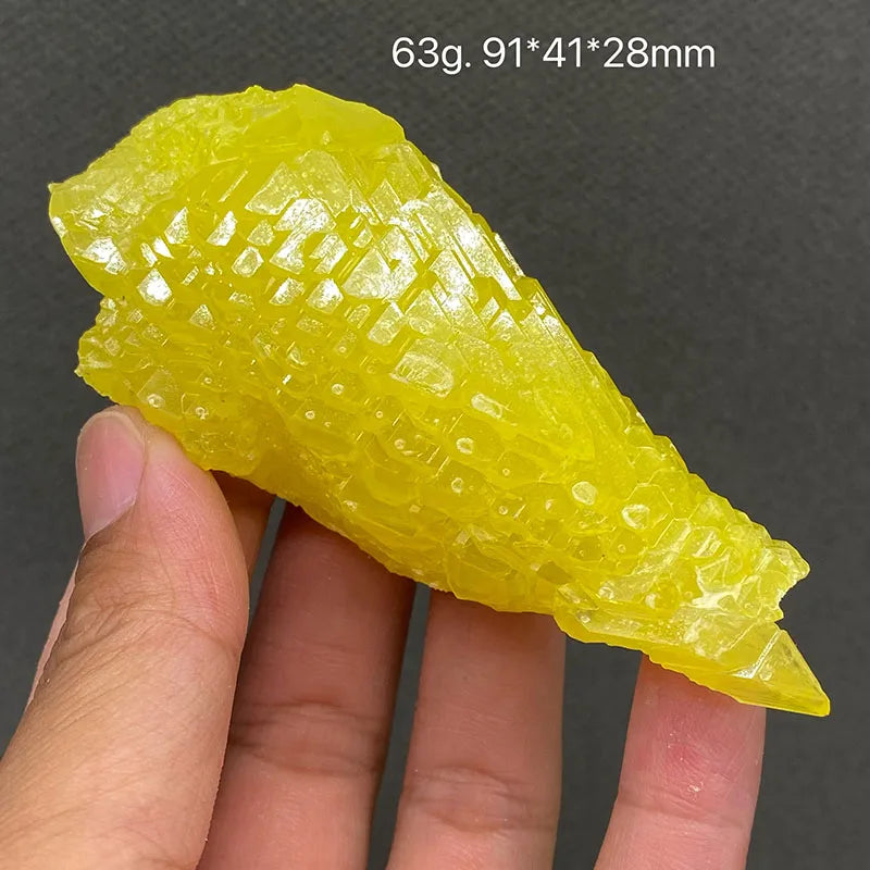 Zolfo Naturale Giallo 100% - Cristallo Minerale Specimen del Myanmar