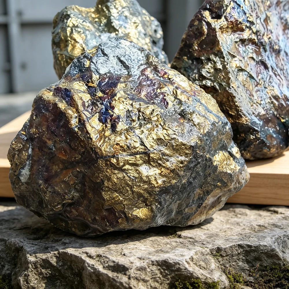 Calcopirite Naturale - Minerale di Rame con Tracce d'Oro e Argento Specimen