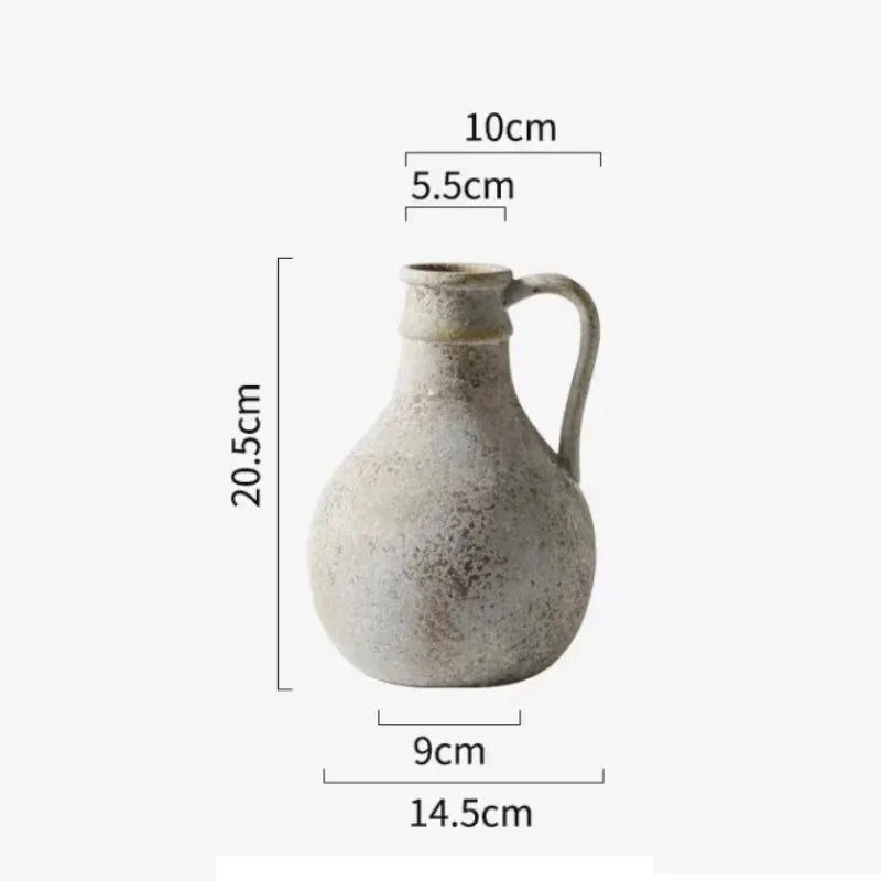 Vaso in Ceramica Vintage Fatto a Mano