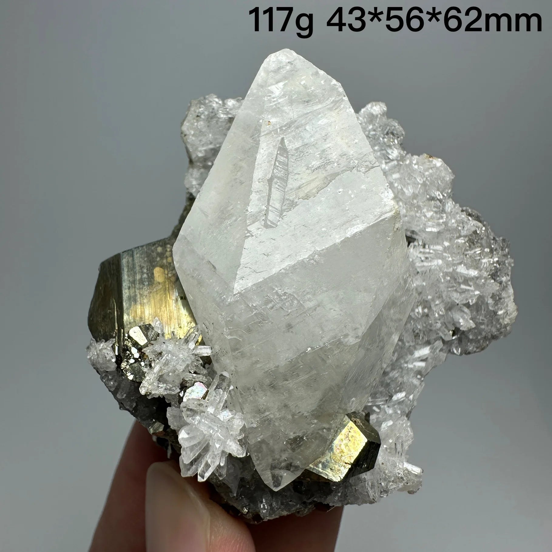 Pirite Dodecaedrica del Myanmar in Simbiosi con Quarzo - Specimen Minerale