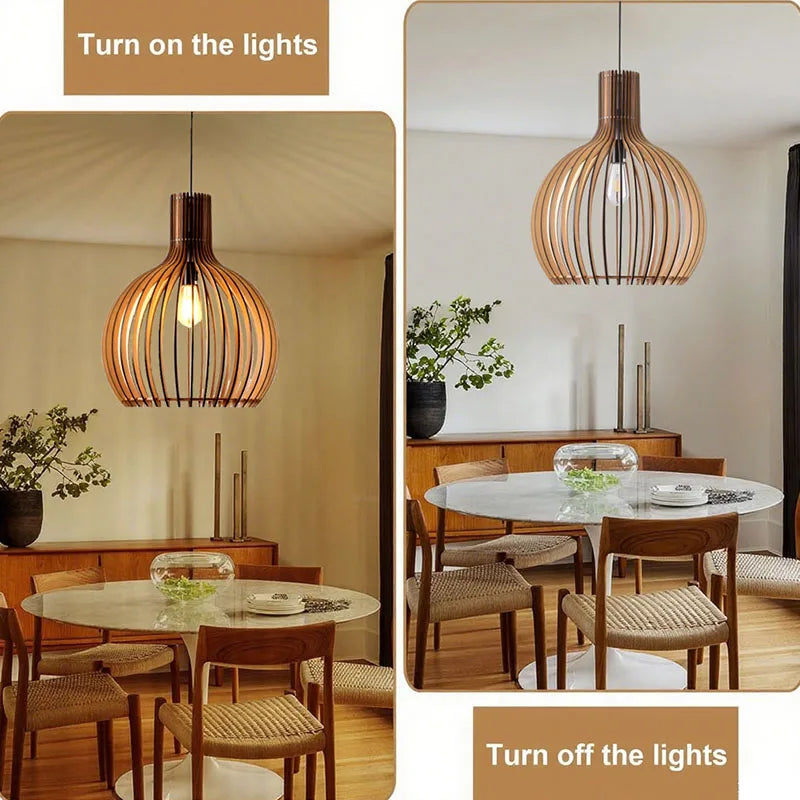 Lampada a Sospensione Vintage in Rattan e Bambù Fatta a Mano - E27