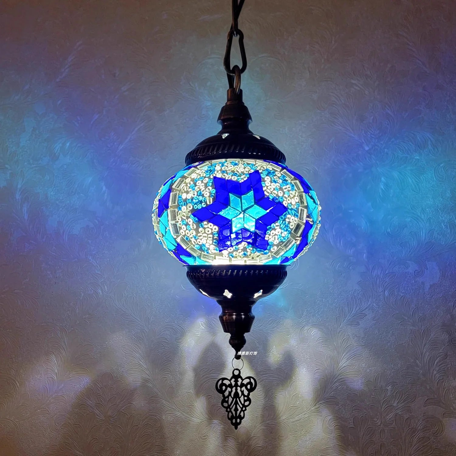 Lampada a Sospensione Mosaico Art Déco Fatta a Mano - Stile Turco Romantico E27