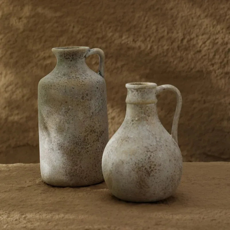 Vaso in Ceramica Vintage Fatto a Mano