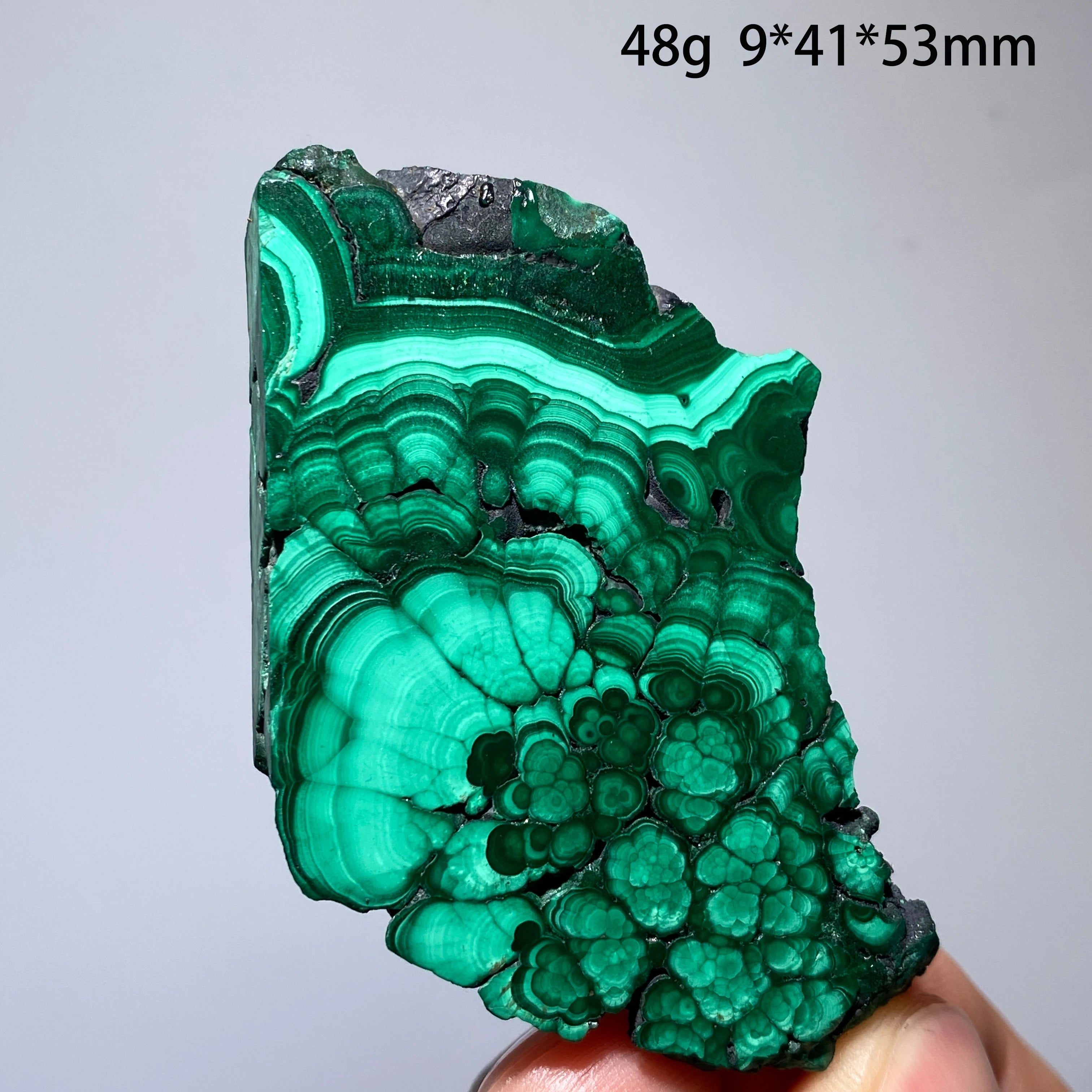 Malachite Naturale - Fetta Lucidata Cristallo Minerale per Decorazione