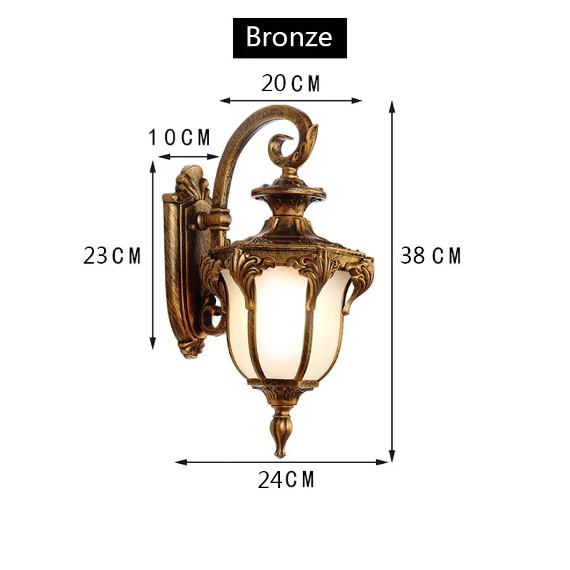 Applique da Esterno Vintage Europea in Alluminio - Impermeabile LED E27