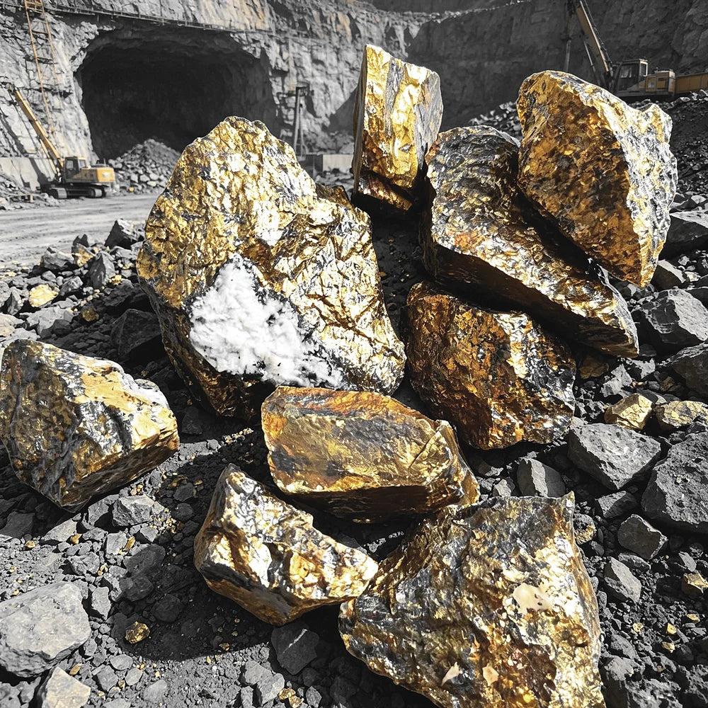 Calcopirite Naturale - Minerale di Rame con Tracce d'Oro e Argento Specimen