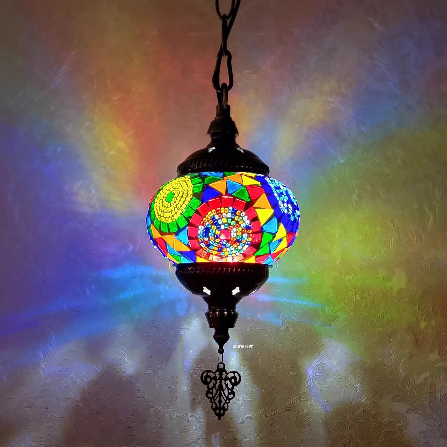 Lampada a Sospensione Mosaico Art Déco Fatta a Mano - Stile Turco Romantico E27