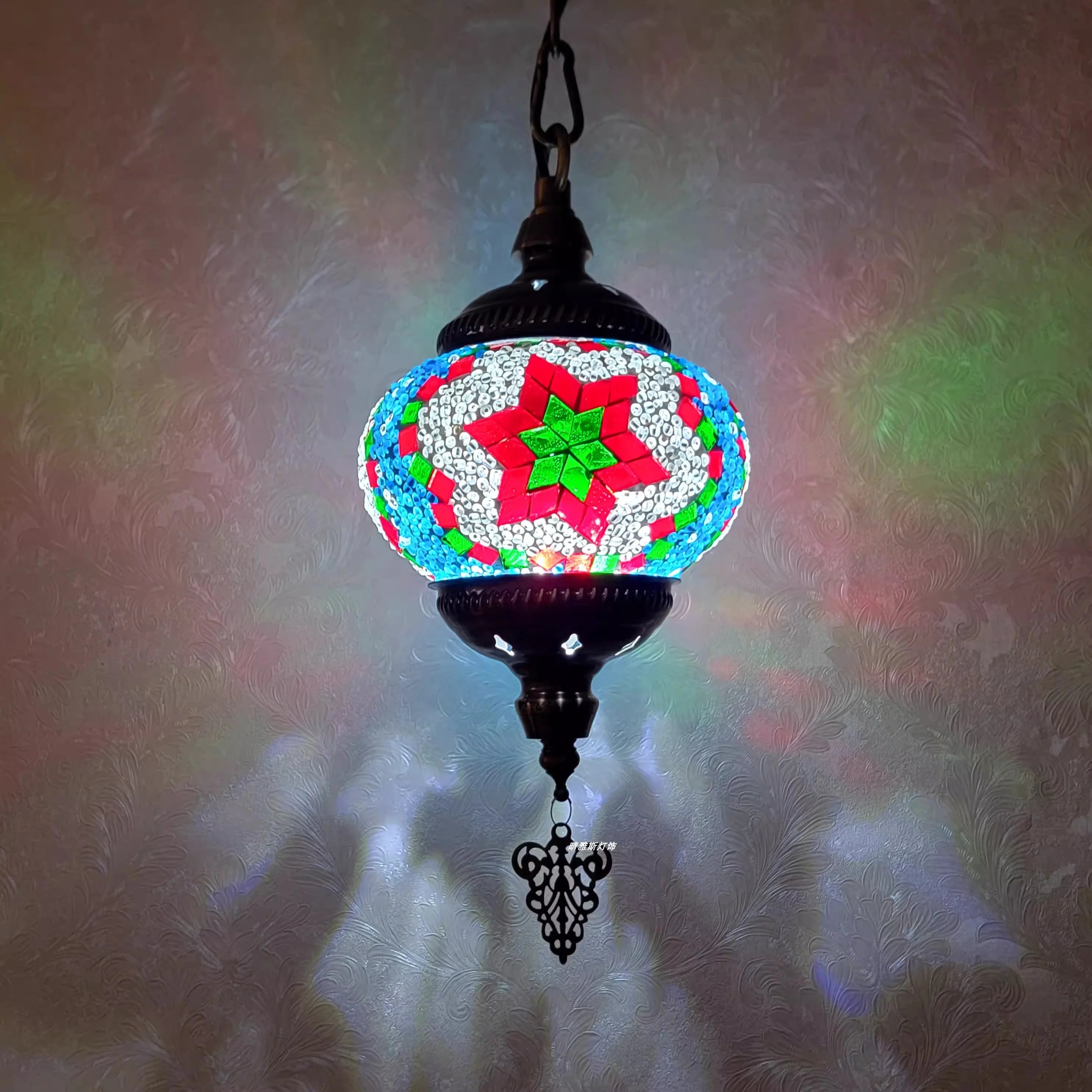 Lampada a Sospensione Mosaico Art Déco Fatta a Mano - Stile Turco Romantico E27