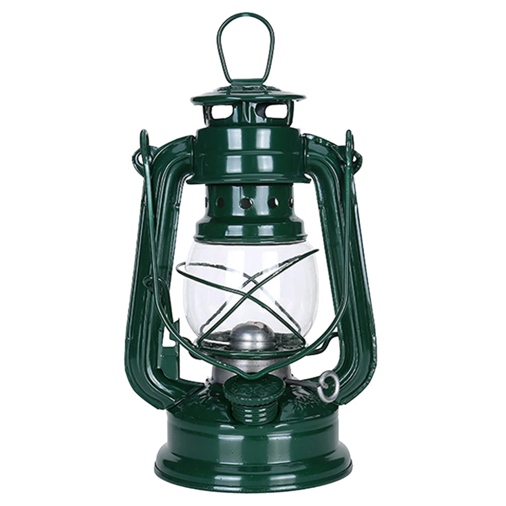 Lanterna da Campeggio Vintage in Metallo - Stile Kerosene con Manico