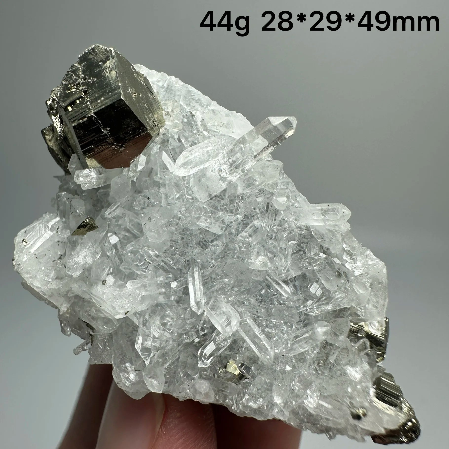 Pirite Dodecaedrica del Myanmar in Simbiosi con Quarzo - Specimen Minerale