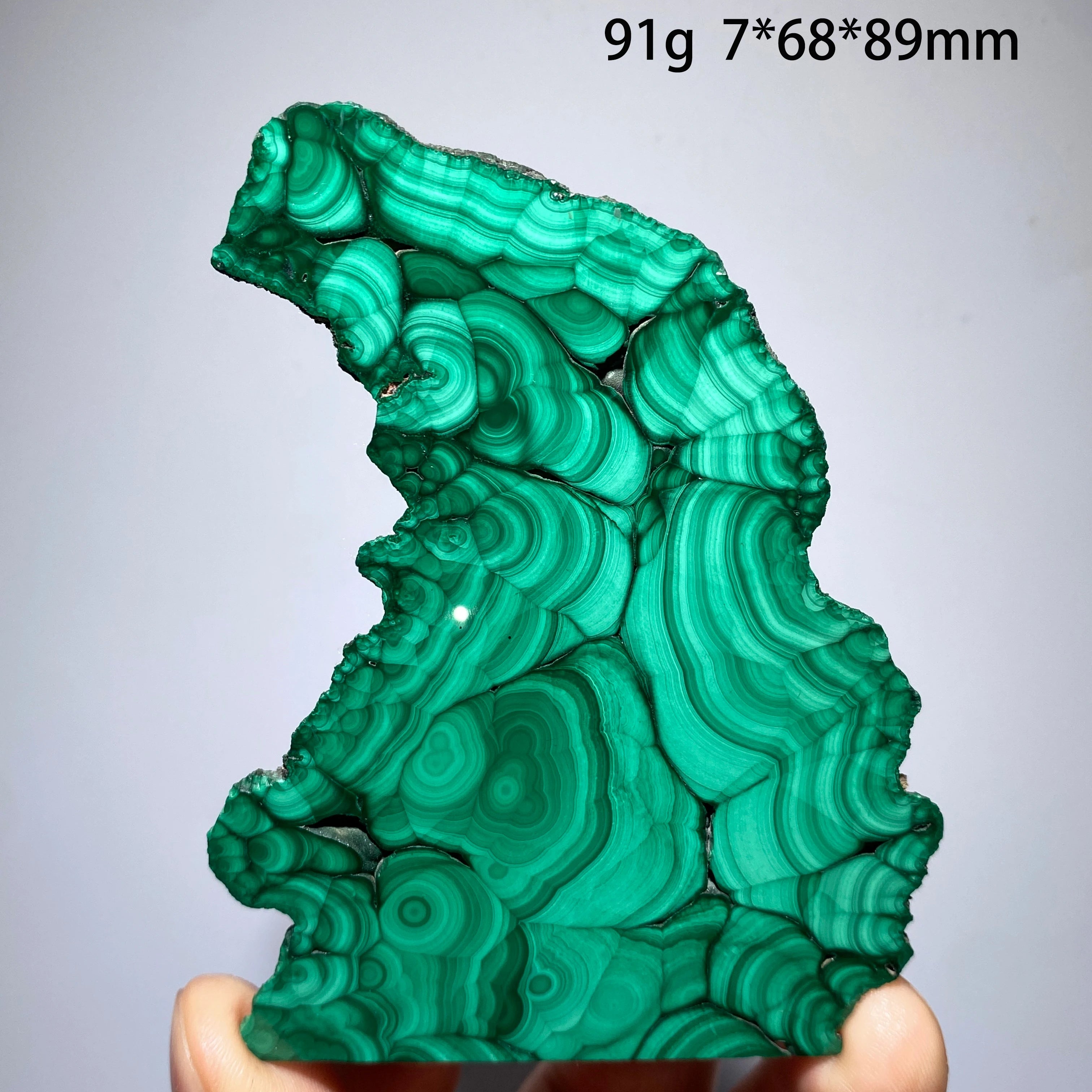 Malachite Naturale - Fetta Lucidata Cristallo Minerale per Decorazione