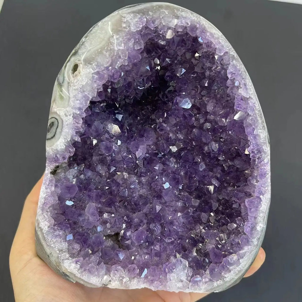 Cluster di Ametista Naturale - Geode Quarzo Uruguay per Arredo Casa