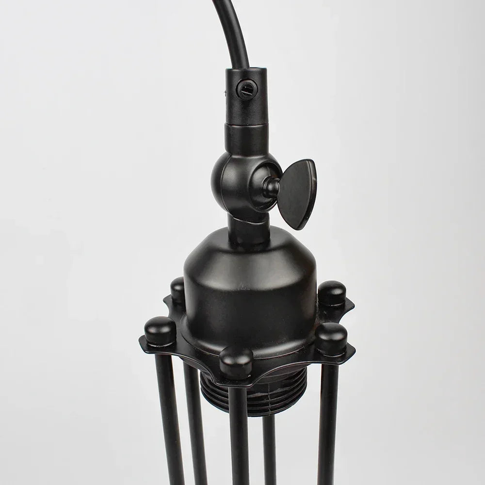 Lampadario a Sospensione Vintage Industriale Americano - Nero Metallo