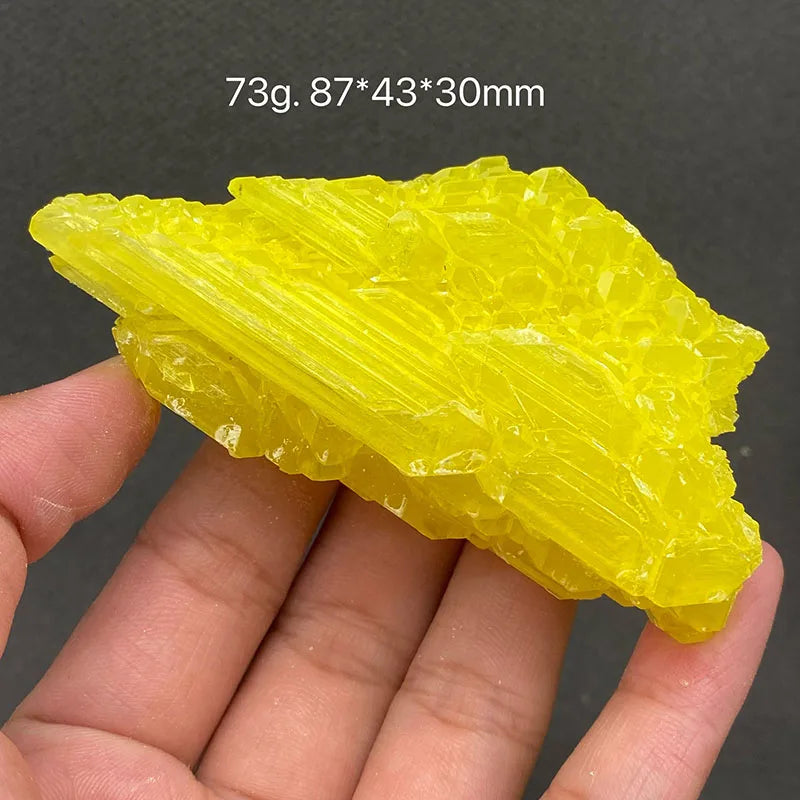 Zolfo Naturale Giallo 100% - Cristallo Minerale Specimen del Myanmar