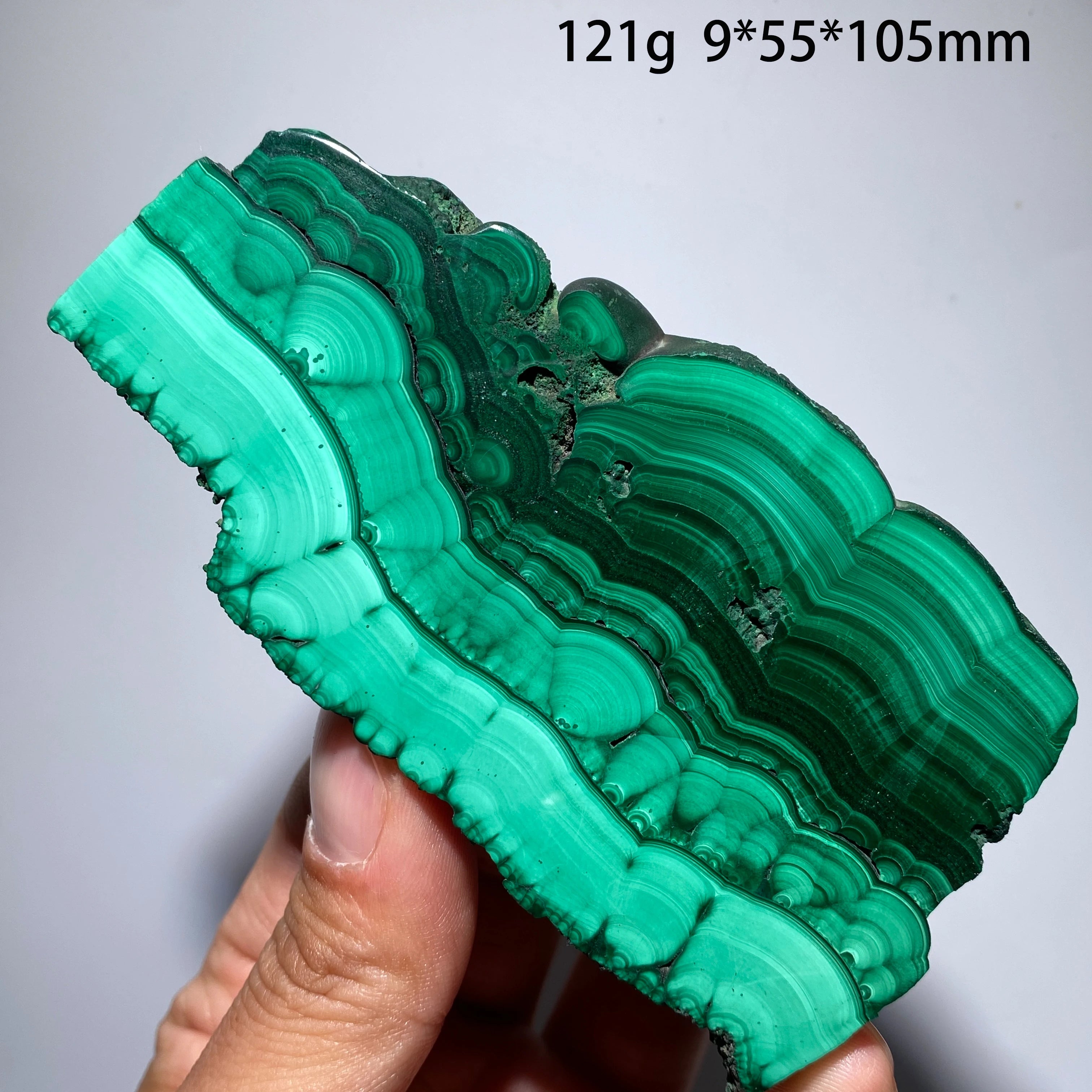 Malachite Naturale - Fetta Lucidata Cristallo Minerale per Decorazione