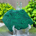 Crystal Natural Malachite Slab Slice Quartz Stone Minerals Energy Feng Shui Healing Living Spiritual Reiki Home Decoration+Stand