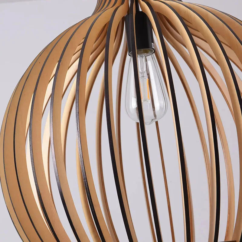 Lampada a Sospensione Vintage in Rattan e Bambù Fatta a Mano - E27
