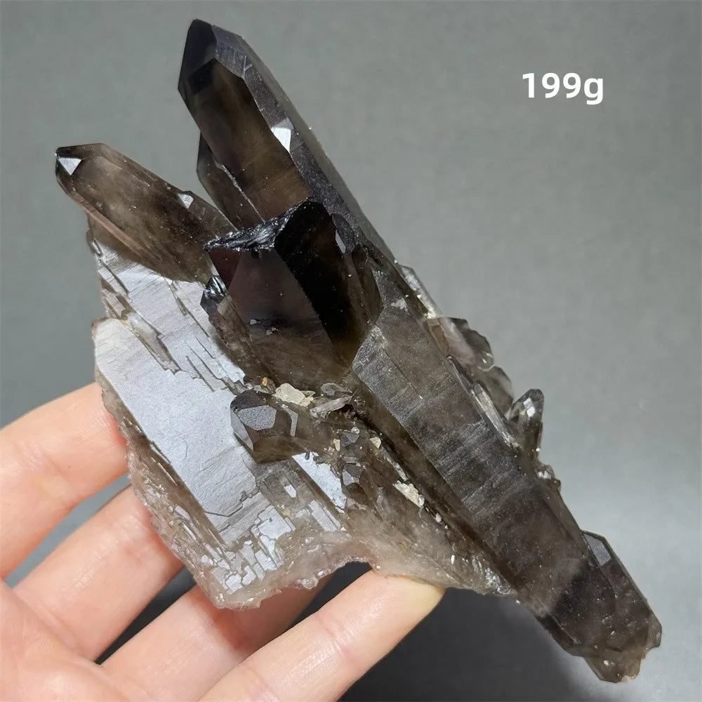 Natural Black Crystal Mineral Specimen Rough Original Stone Healing Meditation Energy Collection Home Decoration Gifts