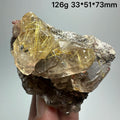 Quarzo Rutilato Dorato del Brasile con Ematite Speculare - Specimen Minerale