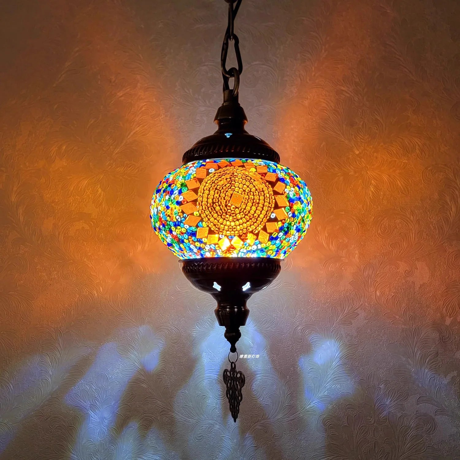 Lampada a Sospensione Mosaico Art Déco Fatta a Mano - Stile Turco Romantico E27