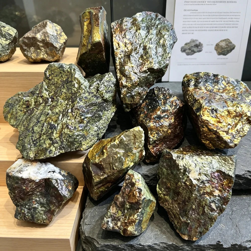 Calcopirite Naturale - Minerale di Rame con Tracce d'Oro e Argento Specimen