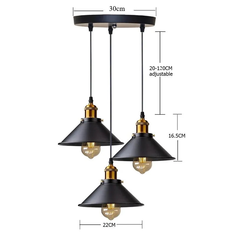 Lampada a Sospensione Vintage Loft in Metallo - Stile Retrò E27