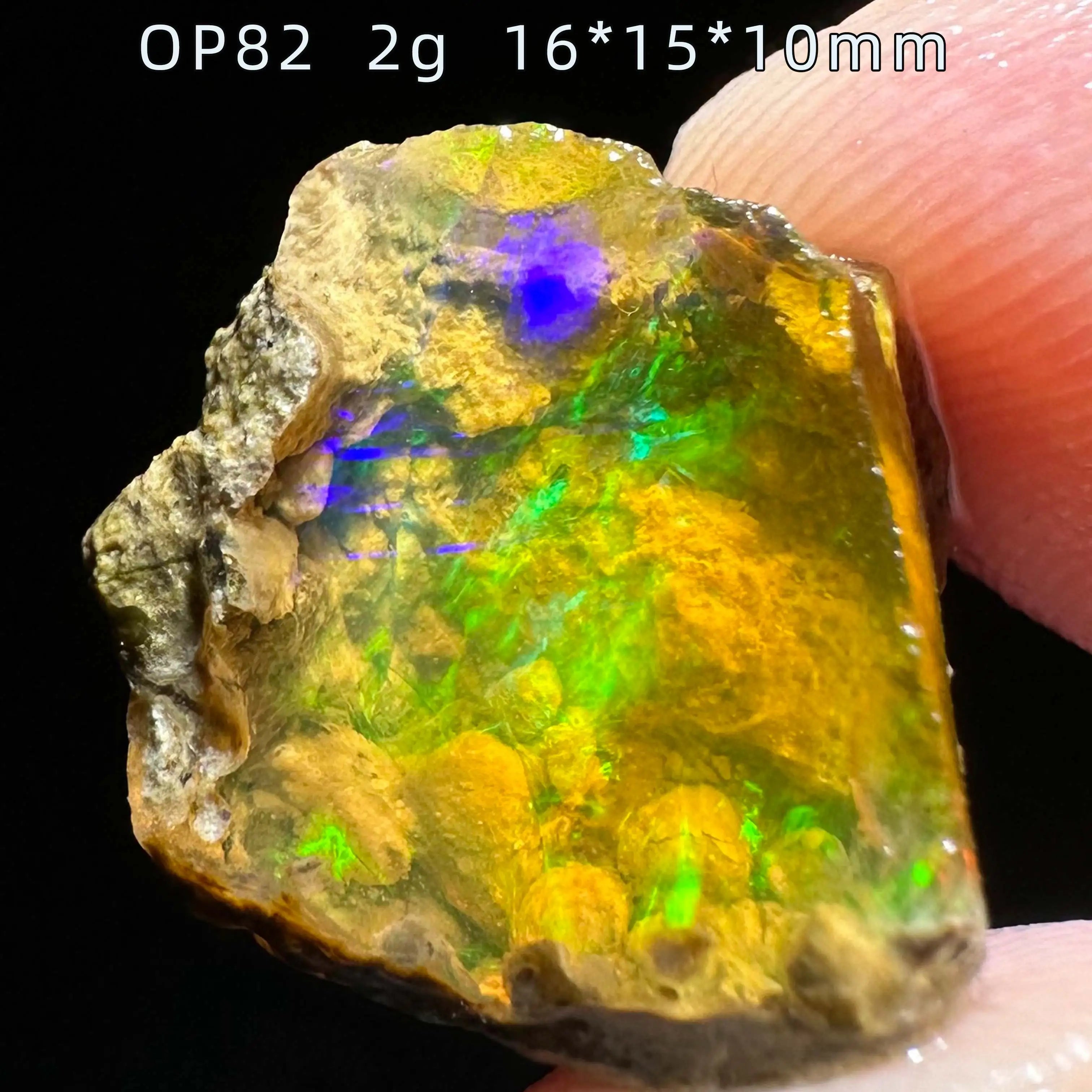 Natural Colorful Ethiopia Opal Gem Mineral (Need Always in Water) Healing Gemstone Shooting Under Lighting ( sunlight best )