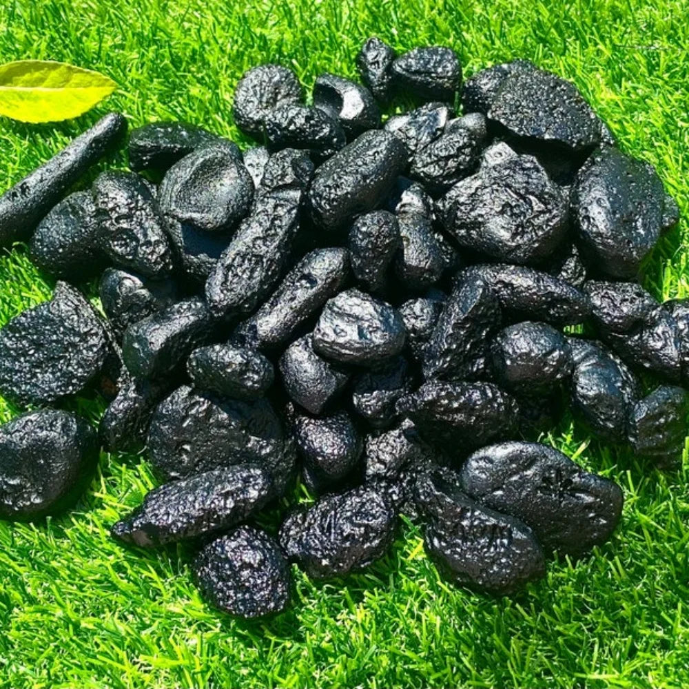 Tektite Nera Naturale - Meteorite Pietra Grezza Specimen per Gioielli DIY