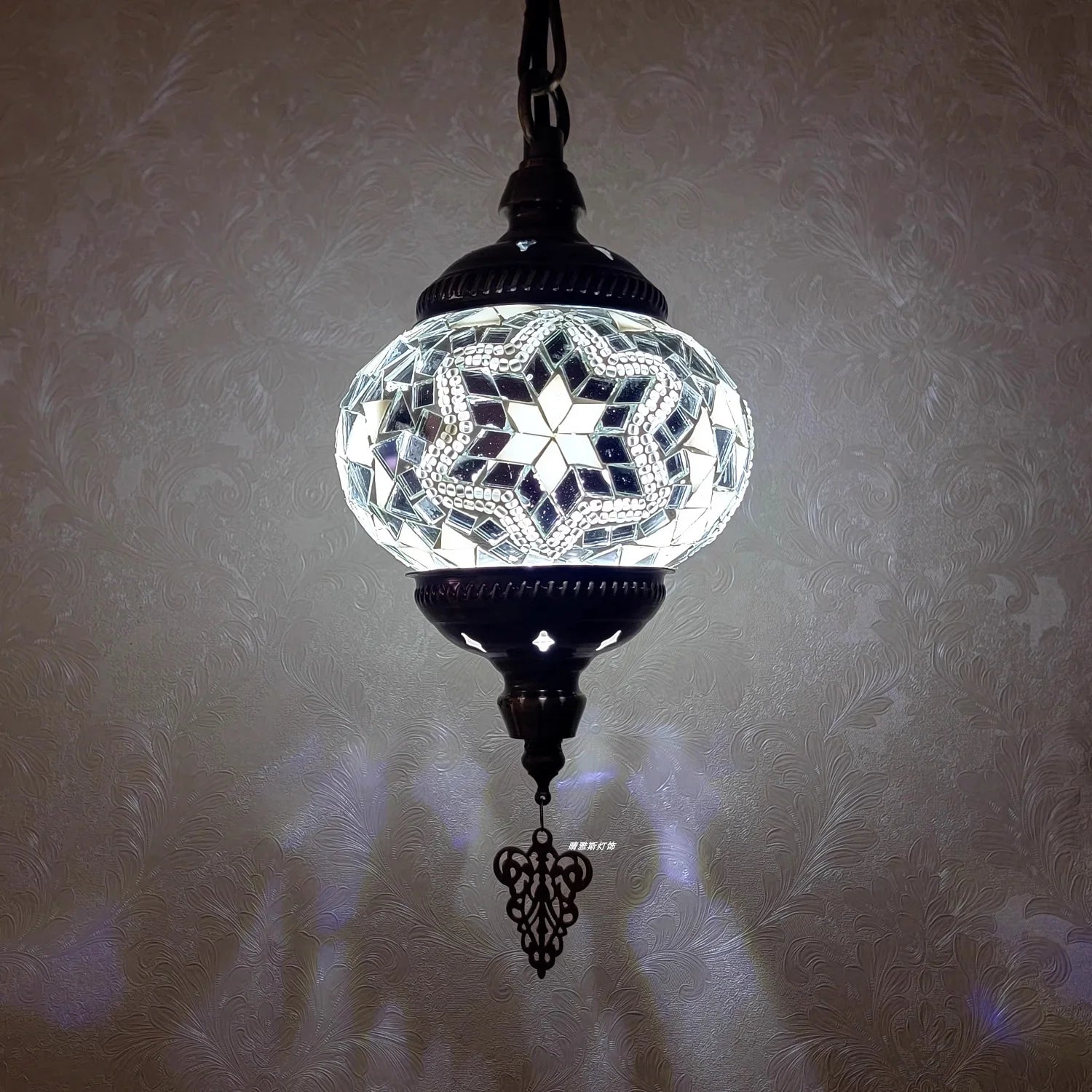 Lampada a Sospensione Mosaico Art Déco Fatta a Mano - Stile Turco Romantico E27