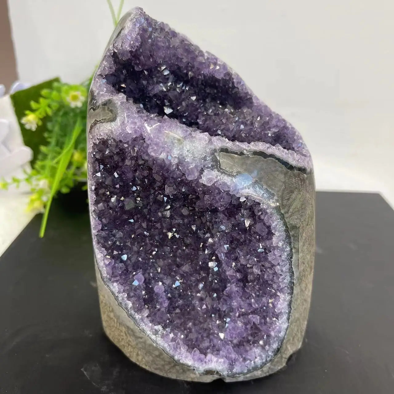 Cluster di Ametista Naturale - Geode Quarzo Uruguay per Arredo Casa