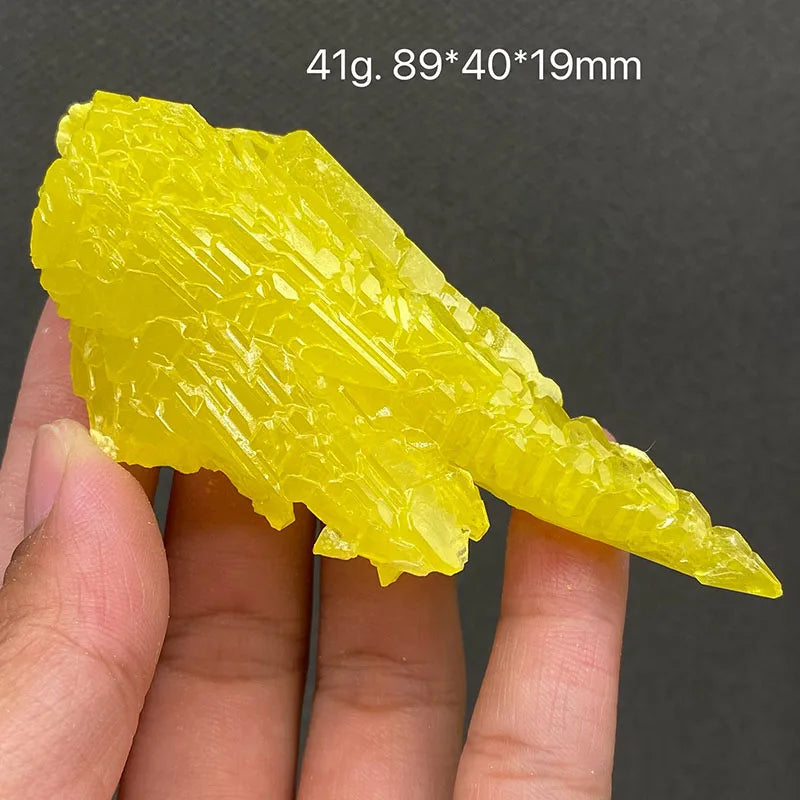 Zolfo Naturale Giallo 100% - Cristallo Minerale Specimen del Myanmar