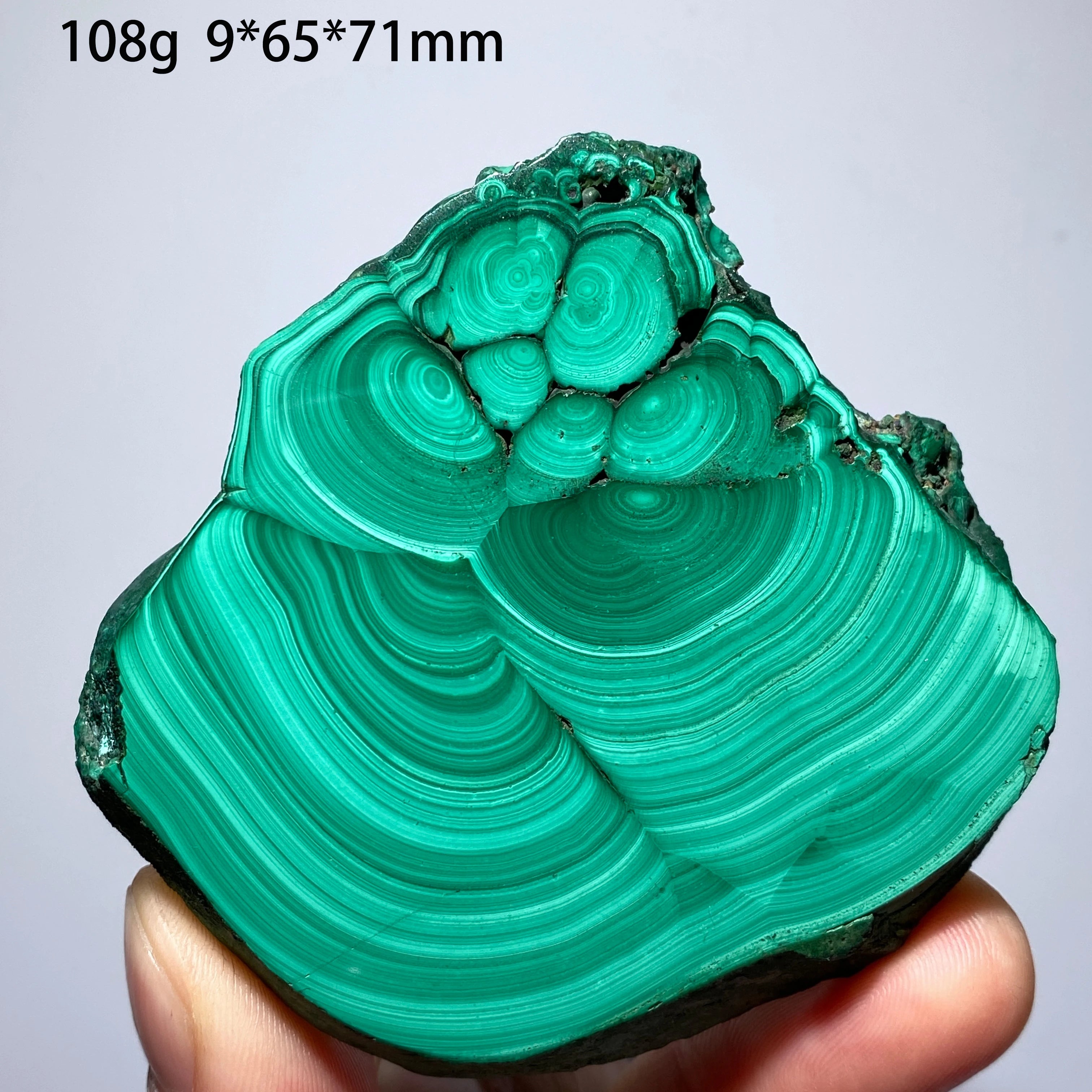 Malachite Naturale - Fetta Lucidata Cristallo Minerale per Decorazione